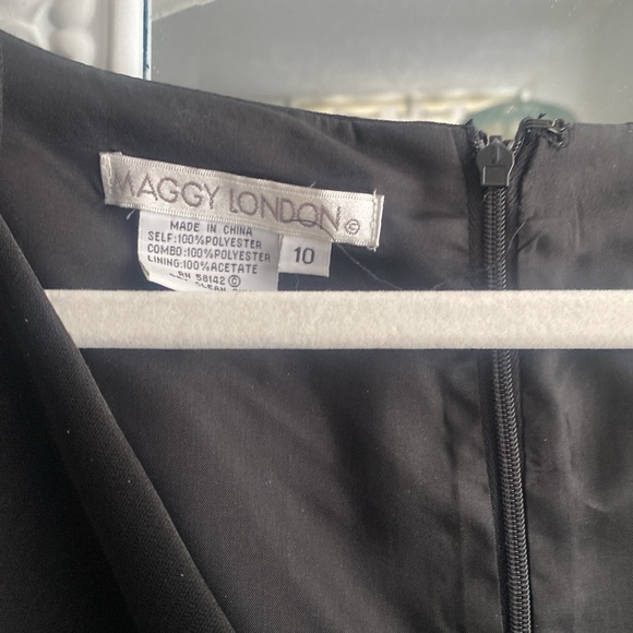 NWT MAGGY London black cocktail dress. - Picture 3 of 4